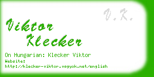 viktor klecker business card